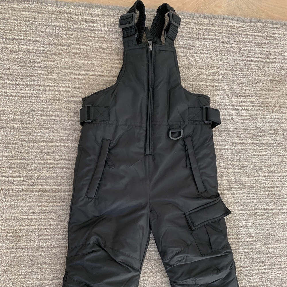 Arctic Quest Toddler Black Snow Bib Snowsuit